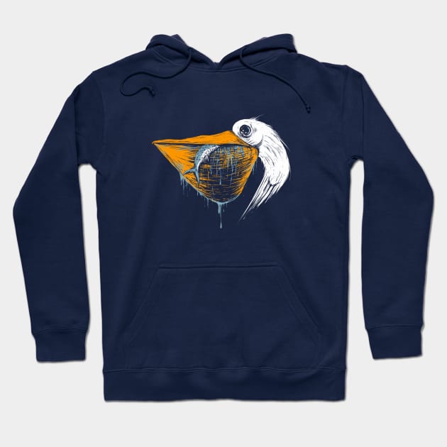 great white pelican Hoodie by martinskowsky